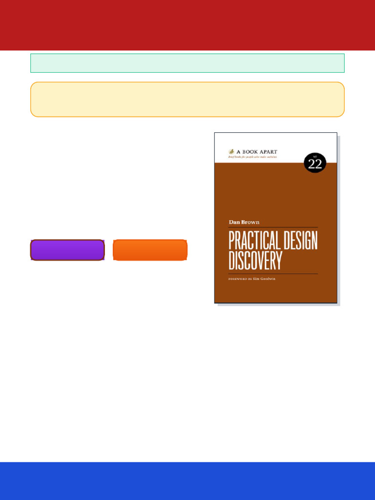 Practical Design Discovery Daniel M. Brown Ebook Extended Edition | PDF ...