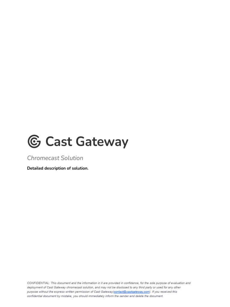 Cast Gateway - Chromecast Solution | PDF | Computer Network | Qr Code