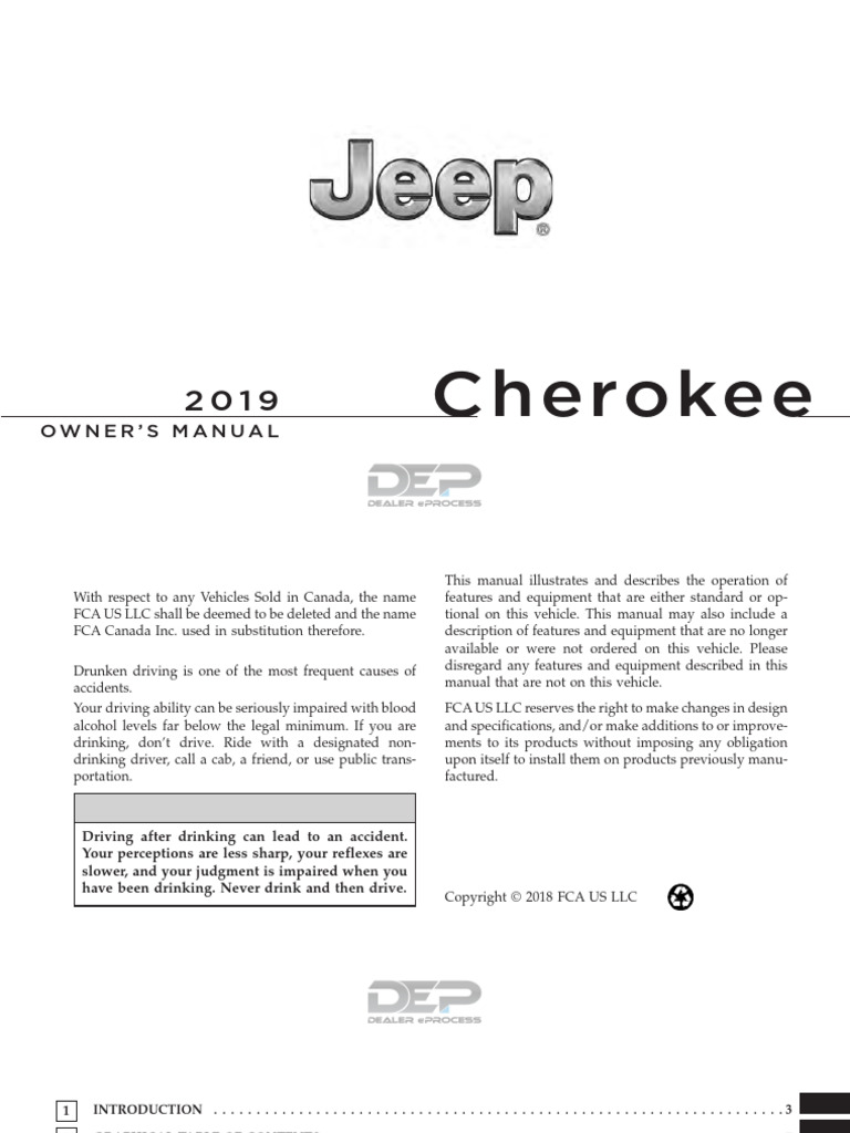 2019 Jeep Cherokee Owners Manual