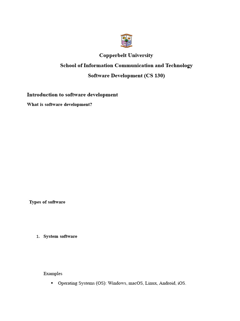 Introduction to Software Development | PDF | Software Development ...