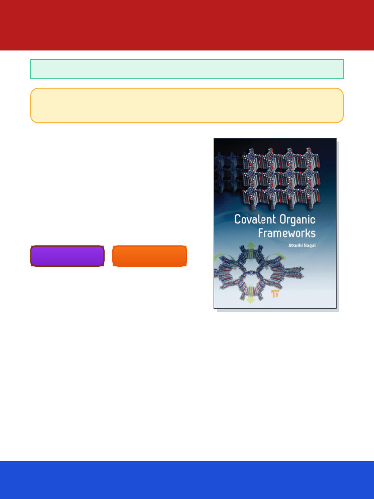Covalent Organic Frameworks 1st Edition Atsushi Nagai (Author) Ebook ...