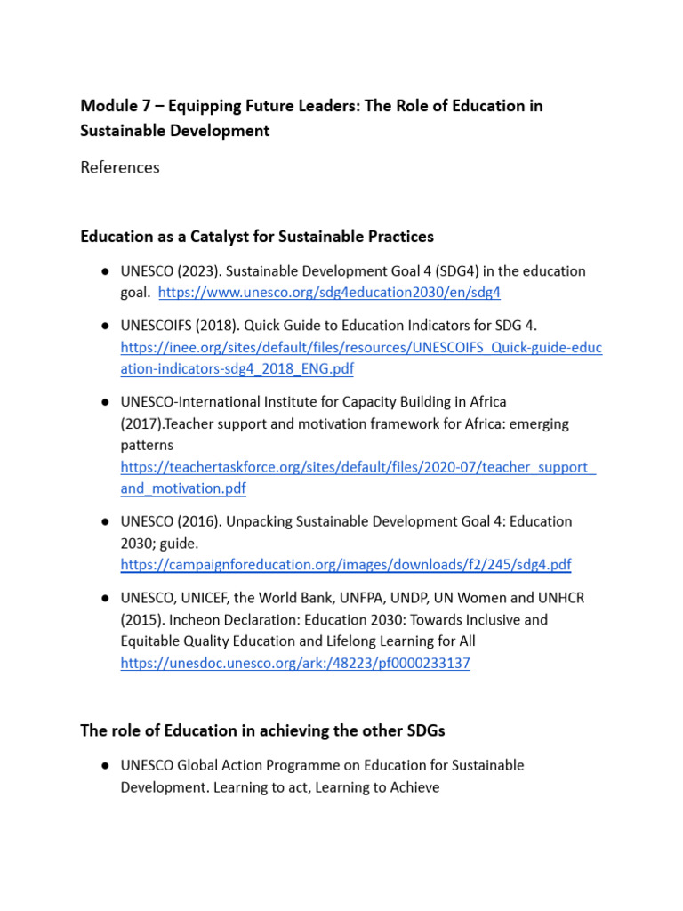 Module 7 - Equipping Future Leaders - The Role of Education in ...