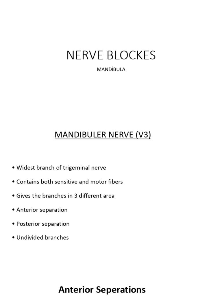 Mandibular Nerve Block Techniques | PDF | Human Anatomy | Primate Anatomy