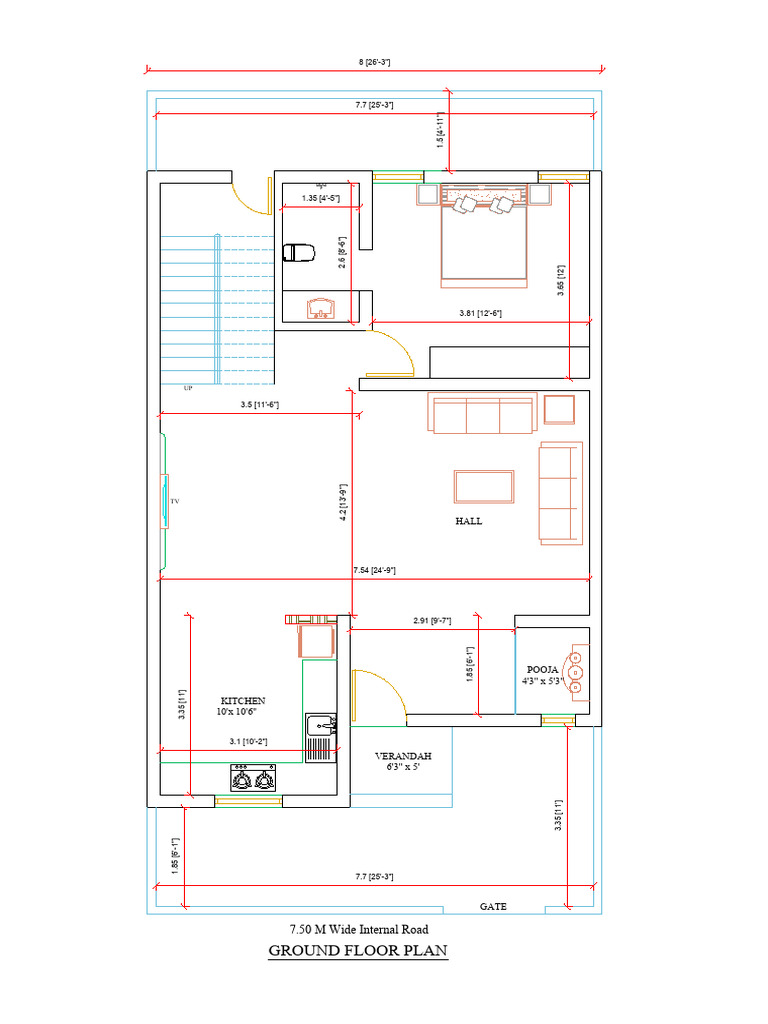 Ground Floor Plan Layout Details | PDF