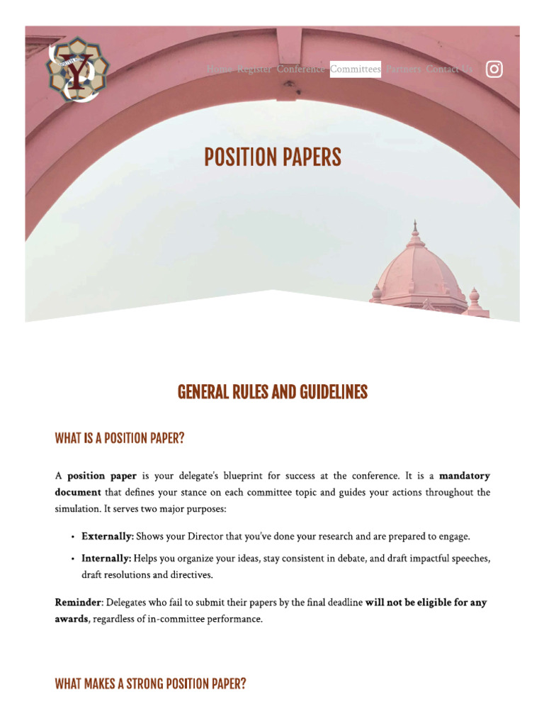 Position Paper Guidance | PDF