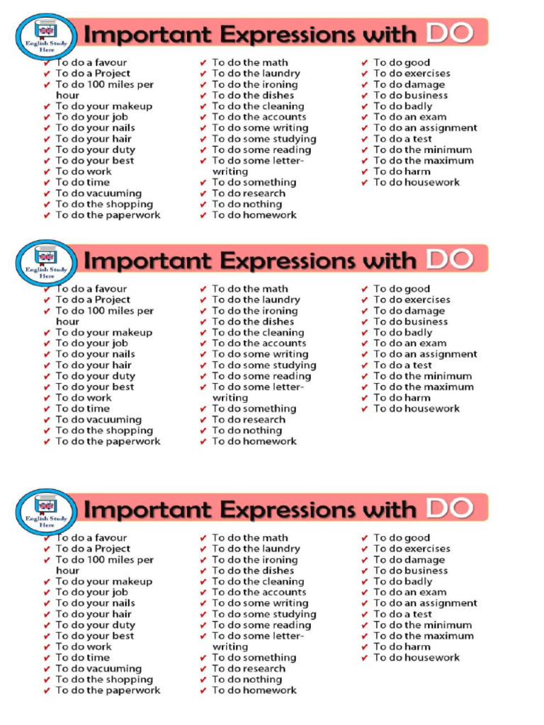 Unit 3 Expressions With Do | PDF
