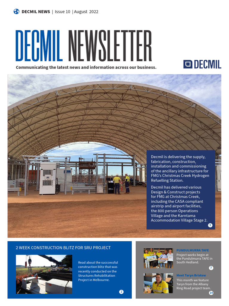Decmil's August 2022 Project Updates | PDF | Optimism | Thought