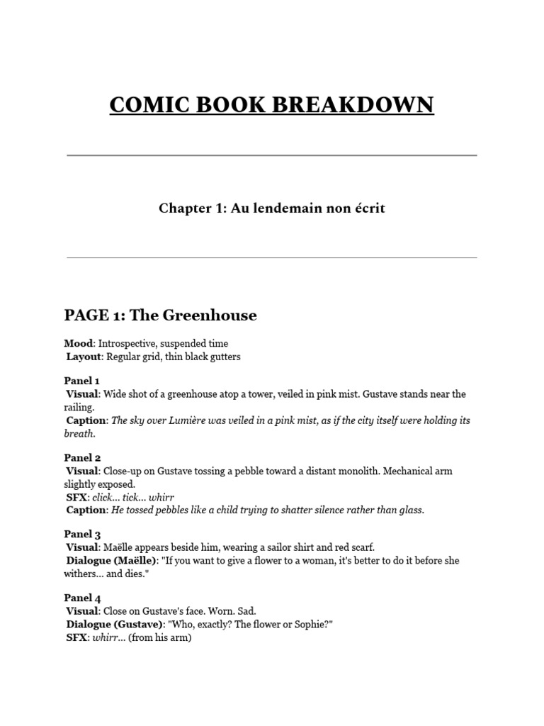 Comic Book Breakdown: Lumière's Farewell | PDF