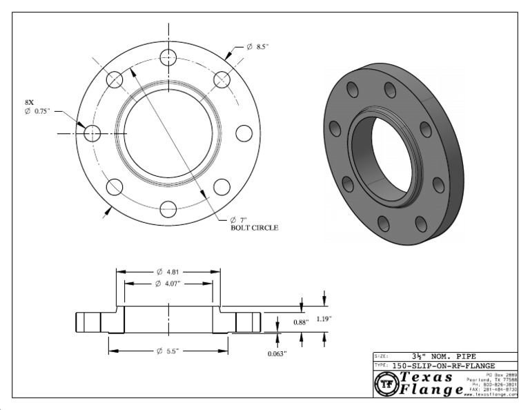 3.5 150 Slip On RF Flange | PDF