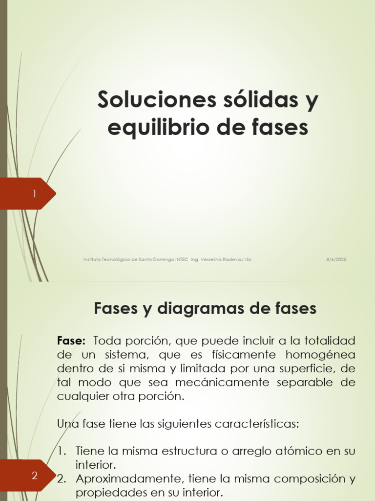 Soluciones Sólidas y Diagramas de Fases | PDF | Fase (materia ...
