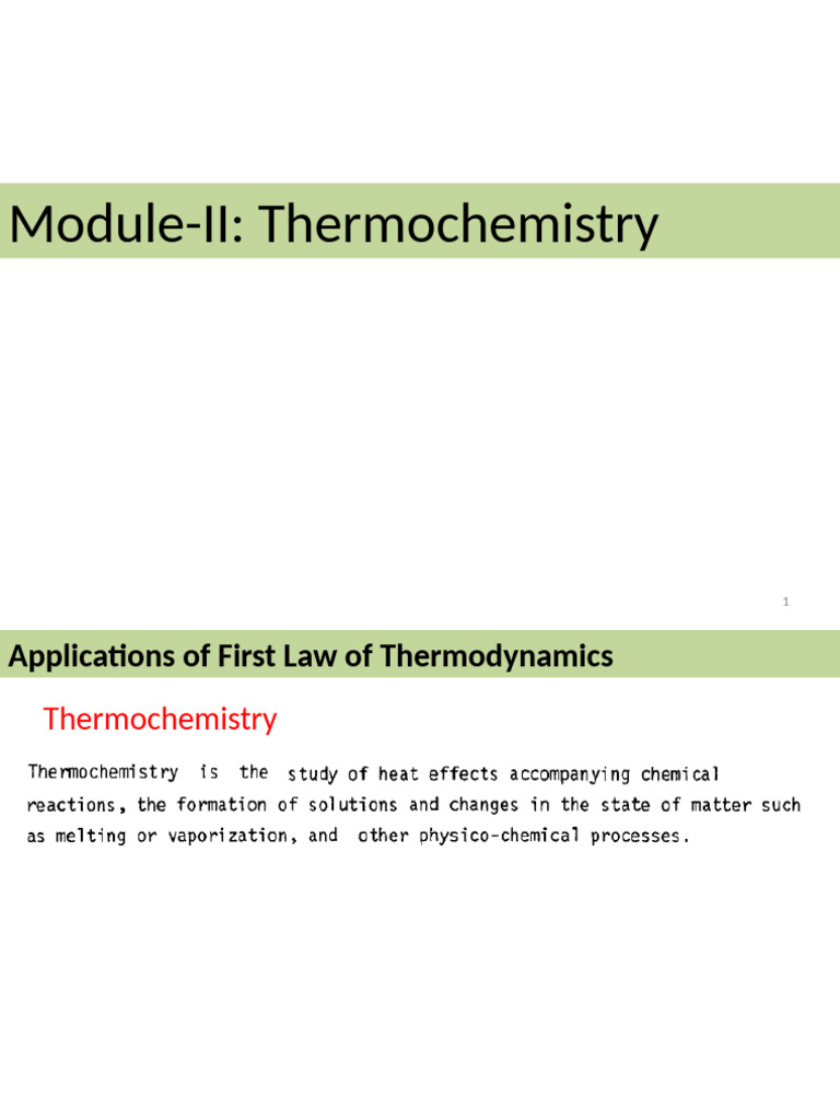 Module II Thermochemistry | PDF | Enthalpy | Methane
