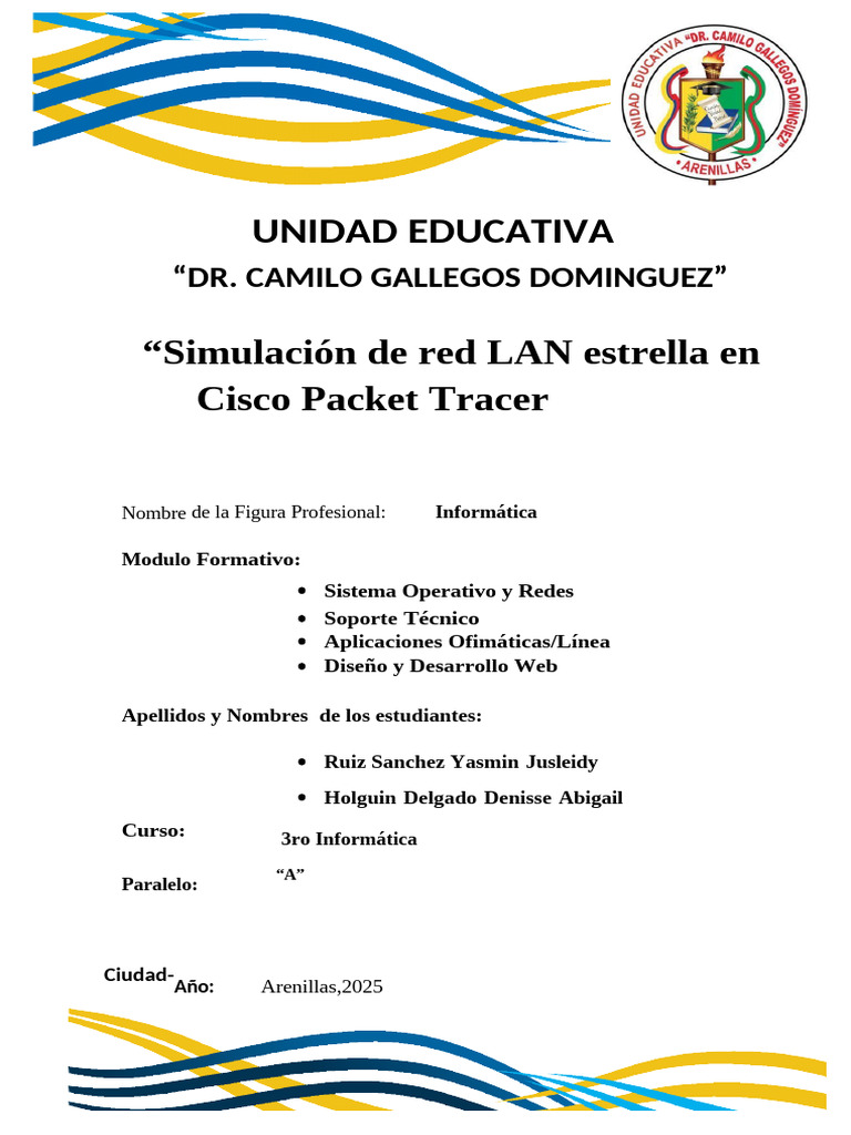 Simulación de Red LAN Estrella en Cisco | PDF | Red de computadoras ...