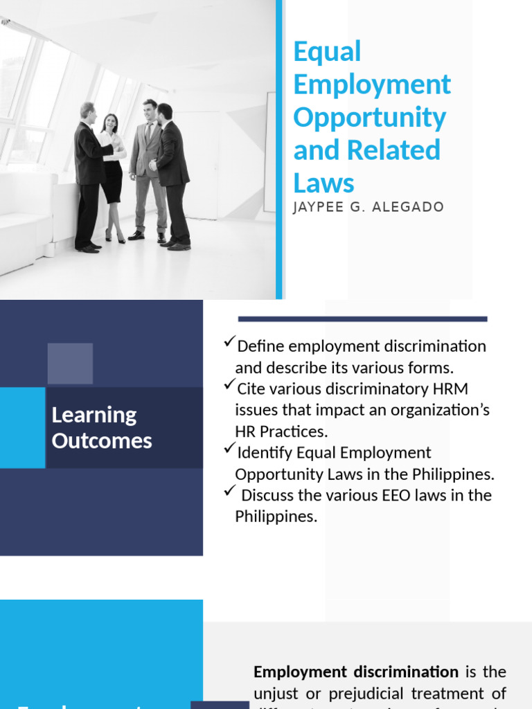 EEO Laws and Employment Discrimination in the Philippines | PDF ...