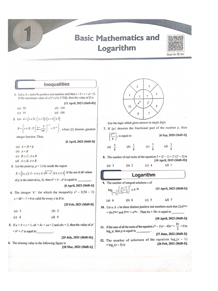 Math 6 Year Pyq - Book | PDF