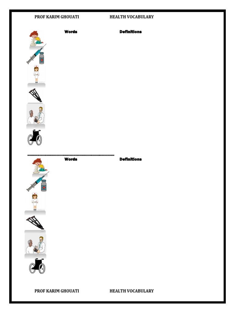 Health Matching Exercise | PDF