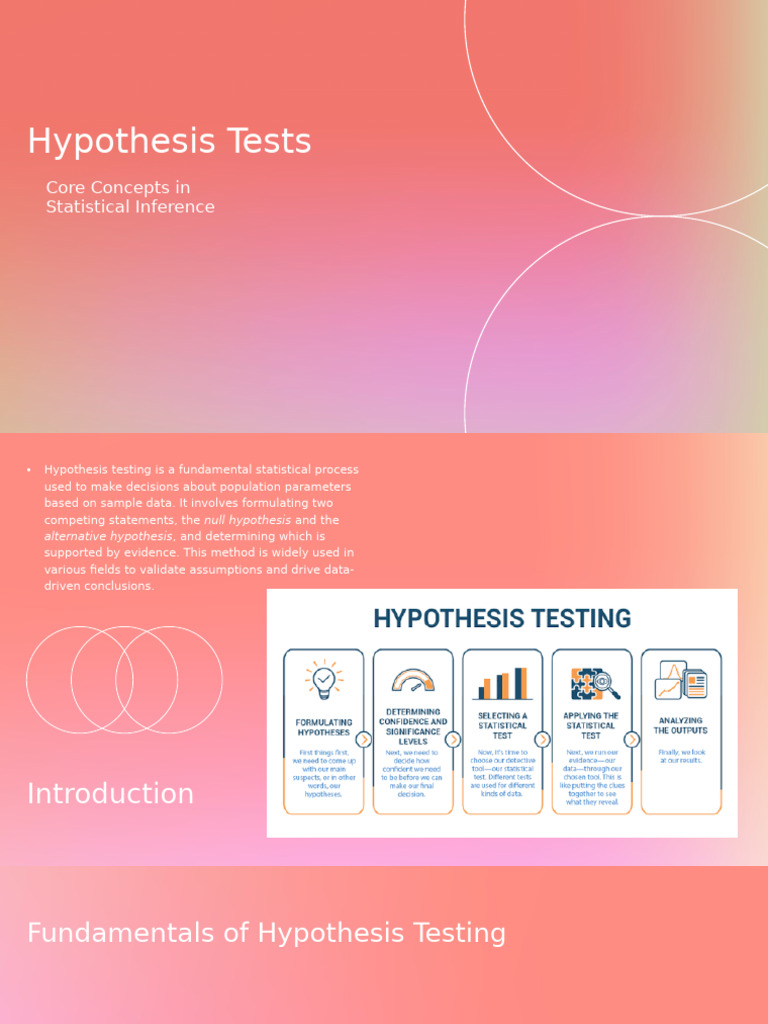 Hypothesis Tests | PDF | Hypothesis | Null Hypothesis