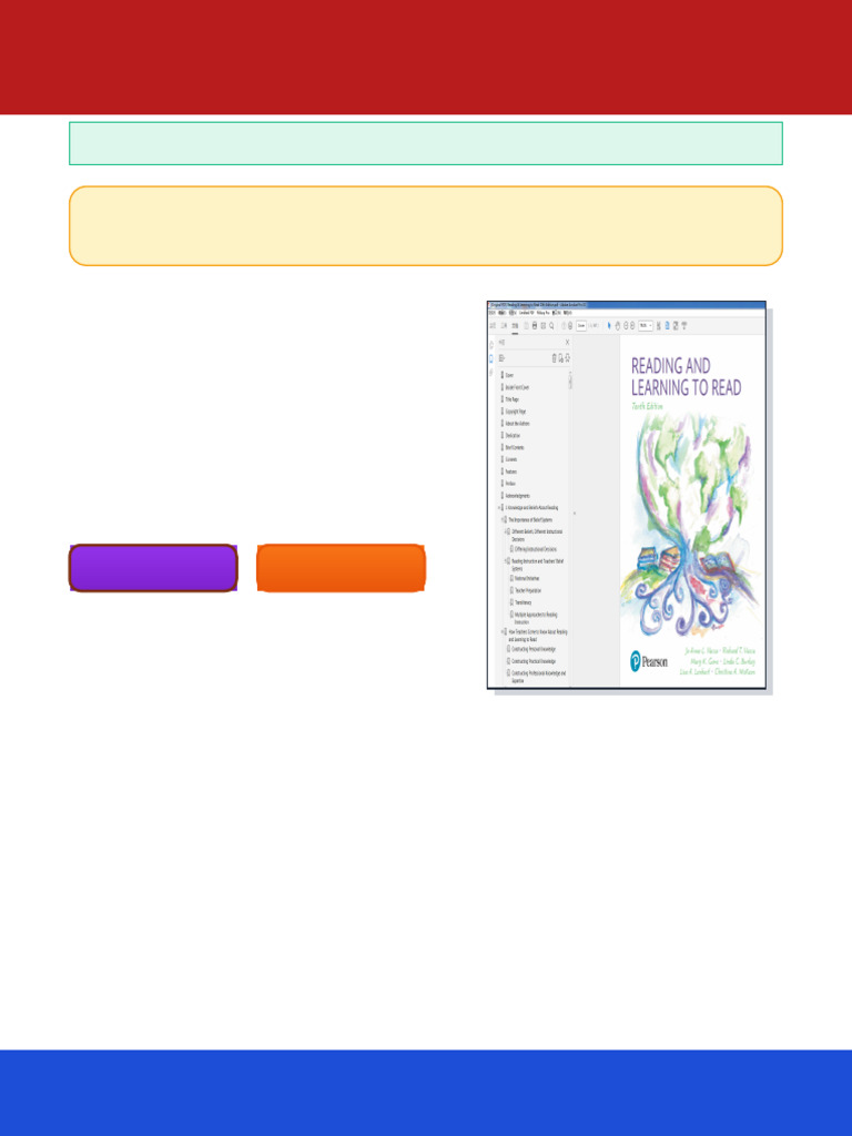 (Original PDF) Reading & Learning To Read 10th Edition Ebook Immediate ...