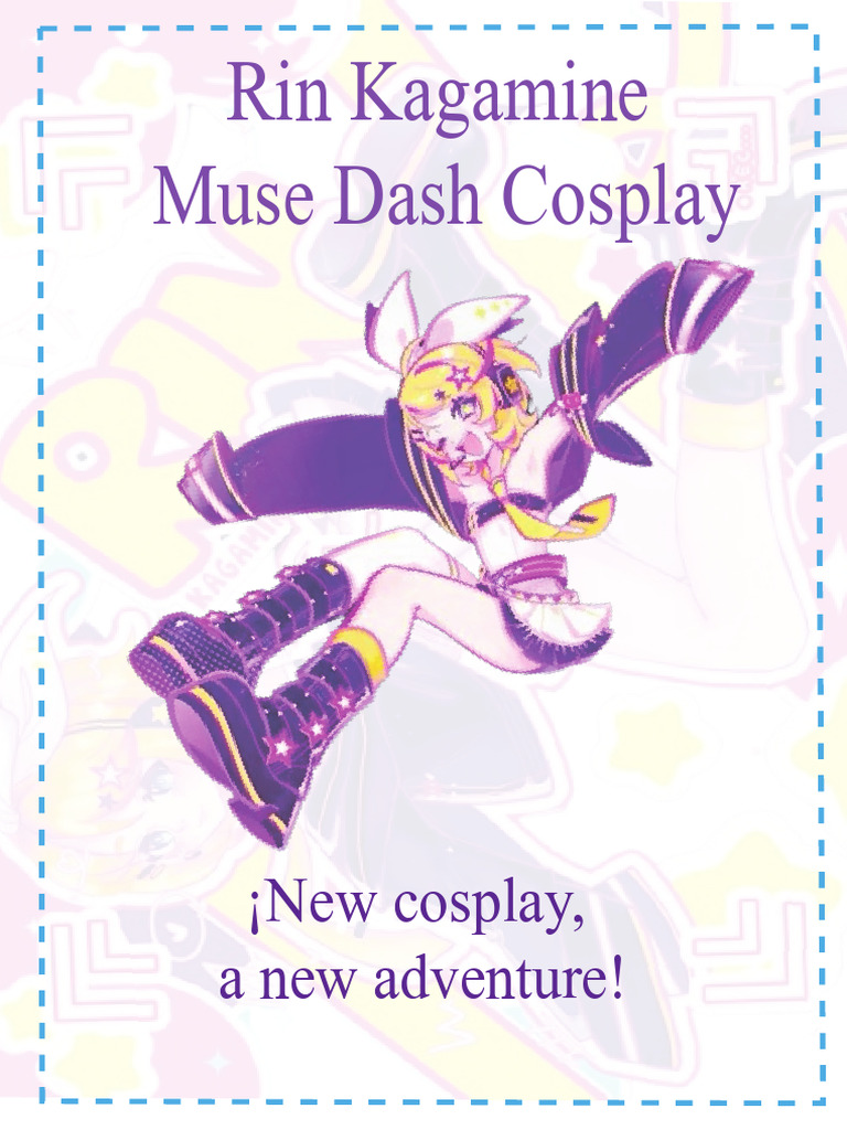 Rin Kagamine Muse Dash Cosplay Pattern | PDF | Seam (Sewing) | Clothing