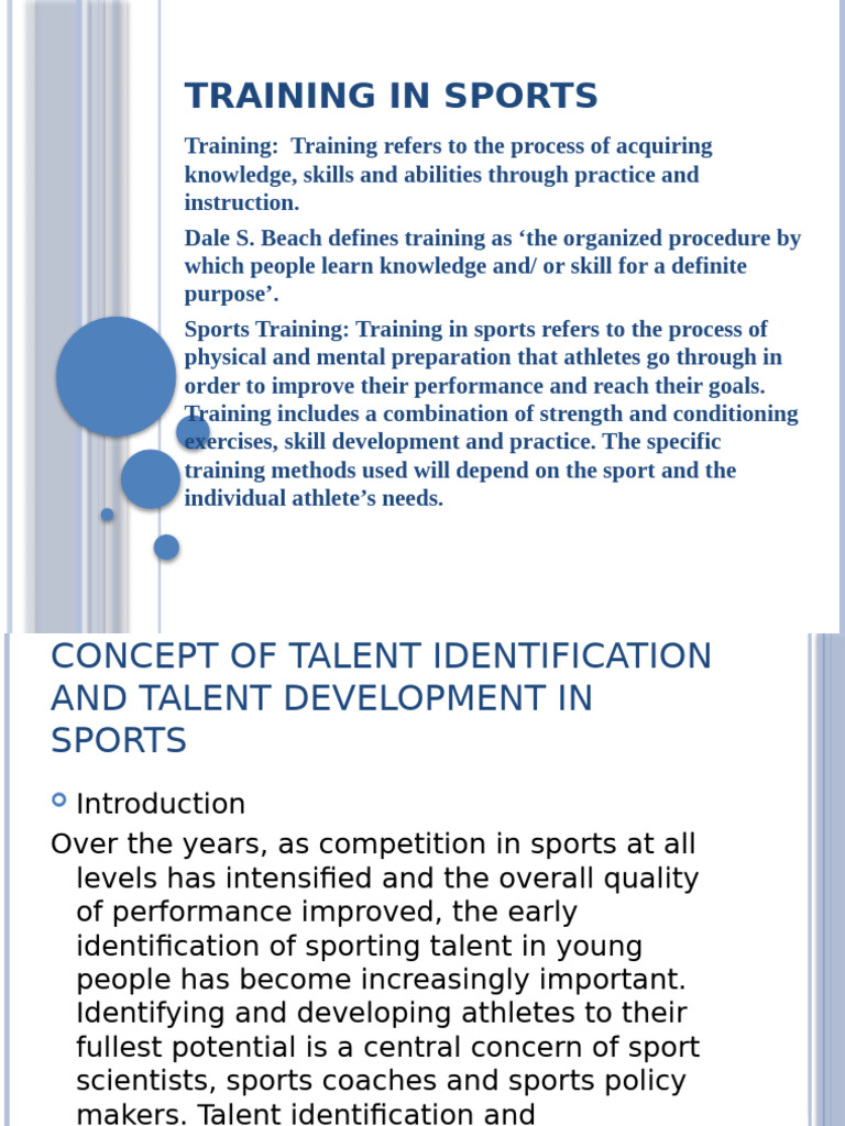 Sports Training and Talent Development Guide | PDF | Strength Training ...