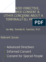Advanced Directive, Informed Consent & Other Concerns About A Terminally-Ill Patient