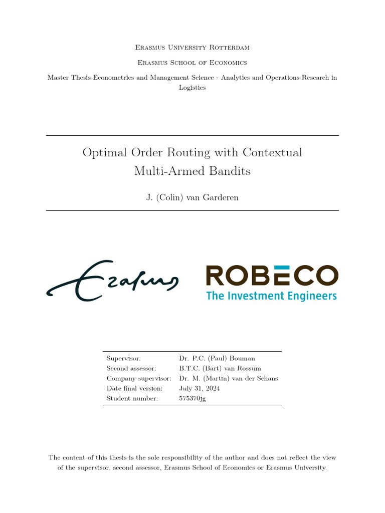 Final Master Thesis | PDF | Ordinary Least Squares | Applied Mathematics