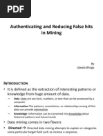 Authenticating and Reducing False hits in Mining.pptx