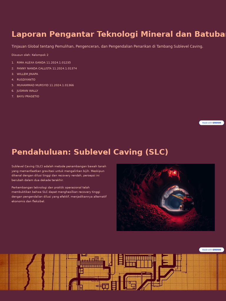 Teknologi Sublevel Caving dalam Penambangan | PDF