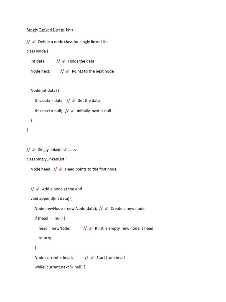 Java Singly and Circular Linked Lists | PDF | Computer Programming ...