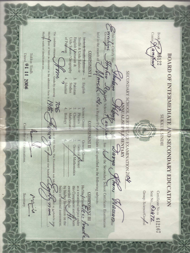 Matric Pass | PDF