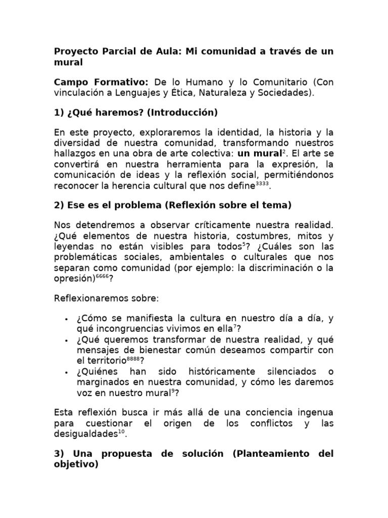 Proyecto Parcial de Aula Sab Producto 3cte | PDF | Comunidad ...