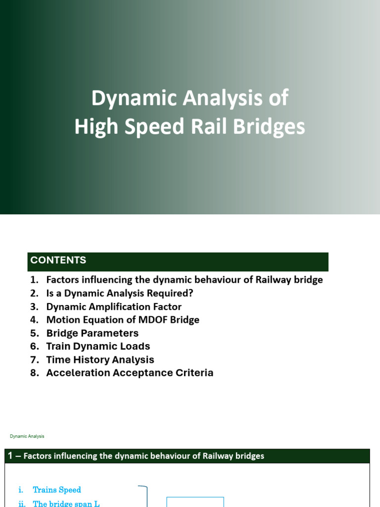 Dynamic Analysis of High-Speed Rail Bridges | PDF | Damping | Resonance