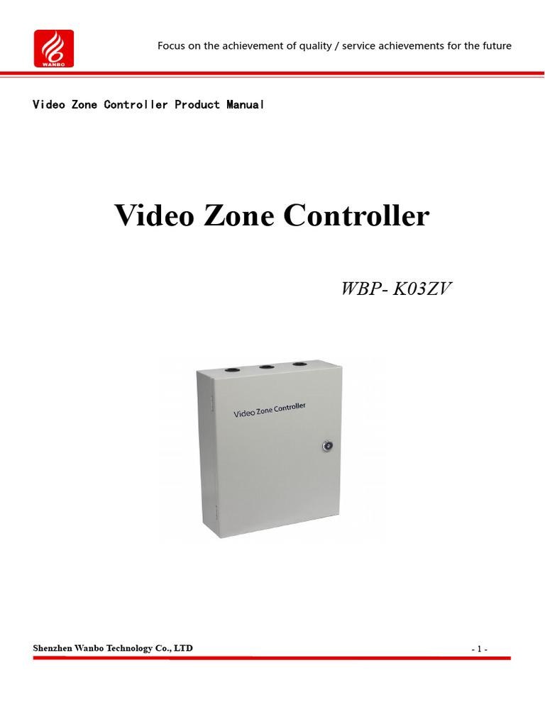 Video Zone Controller Manual Overview | PDF | Sensor | Video