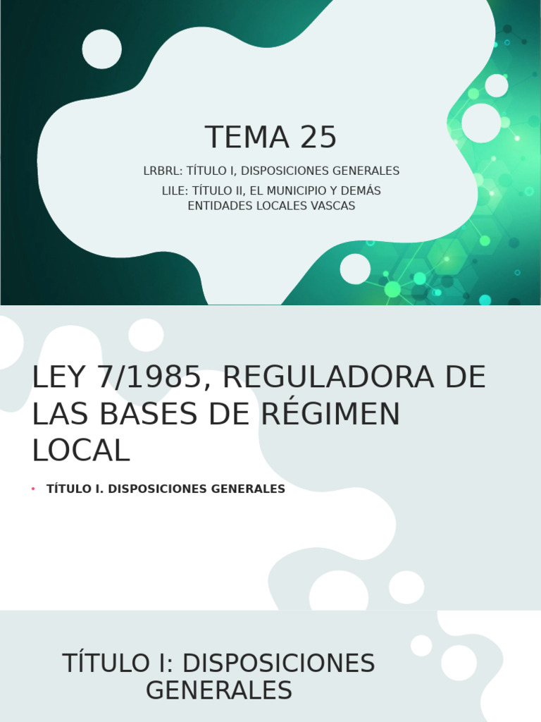 LRBR | PDF | Gobierno local | Alcalde