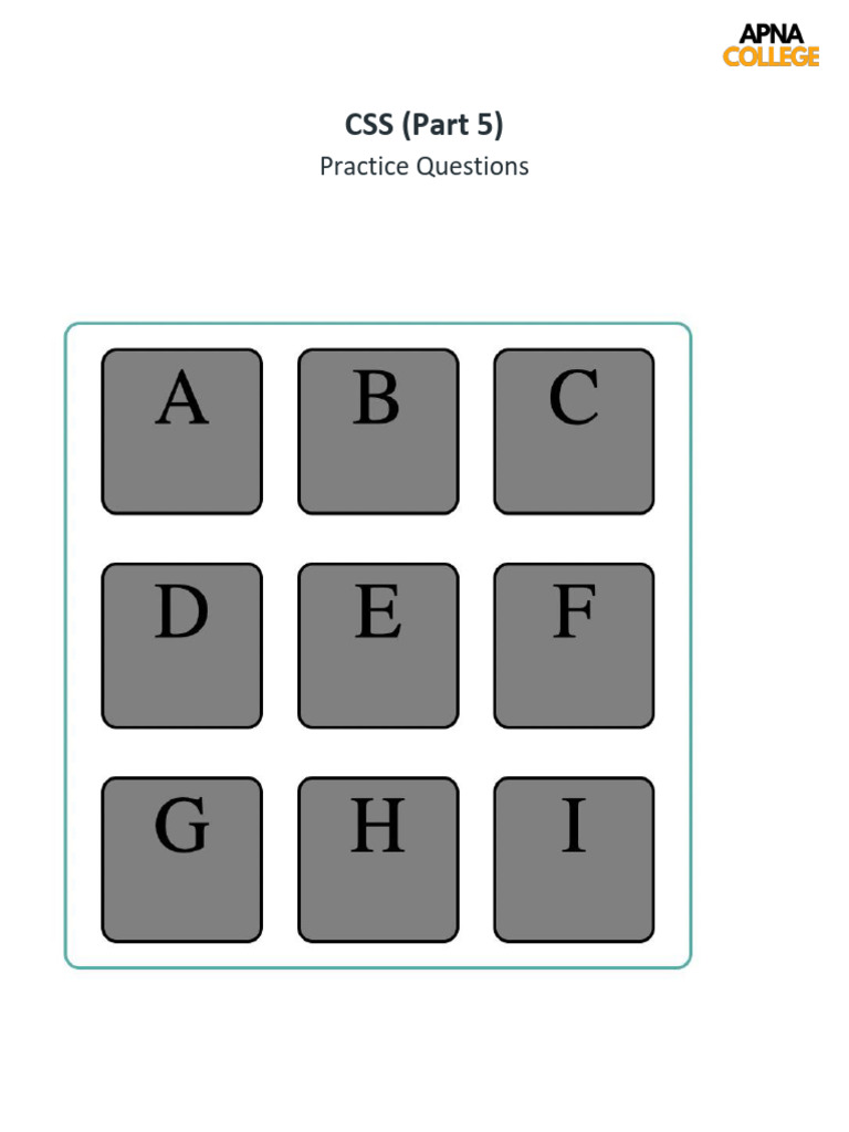 Flexbox Layout Practice Questions | PDF