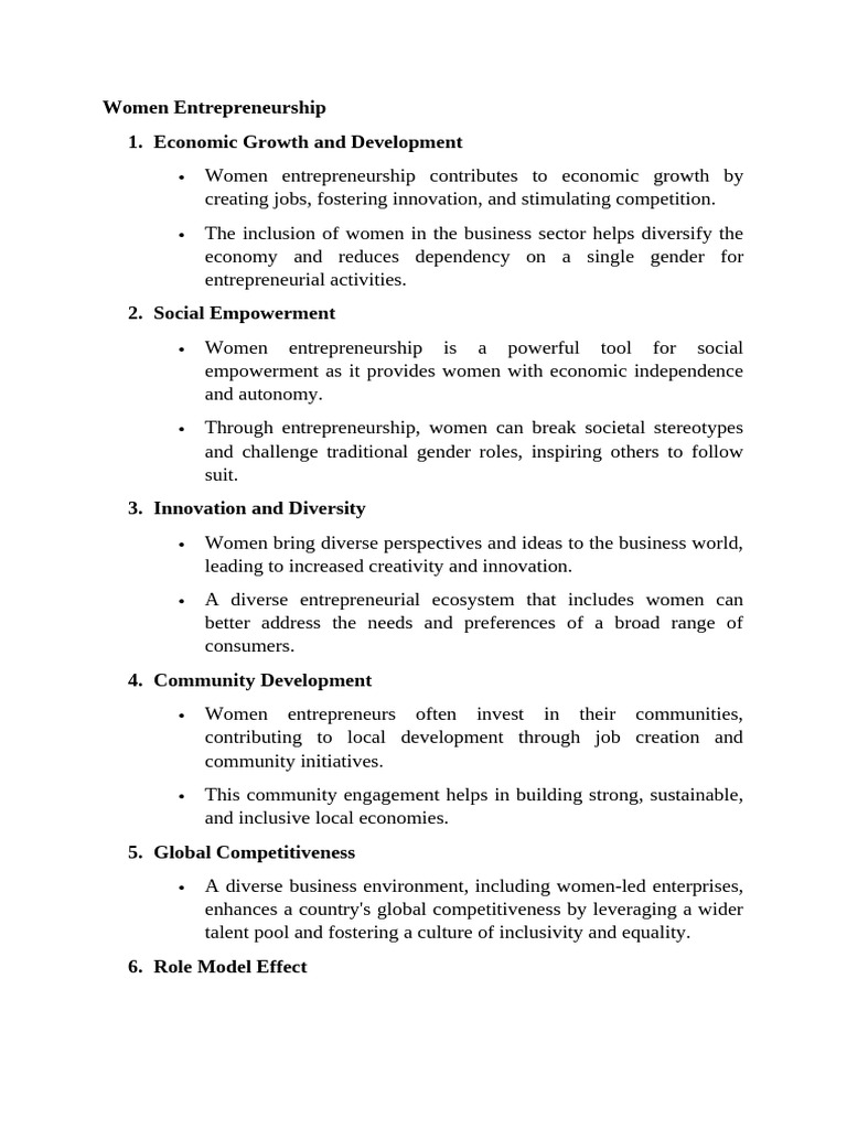 Impact of Women Entrepreneurship | PDF | Entrepreneurship | Empowerment