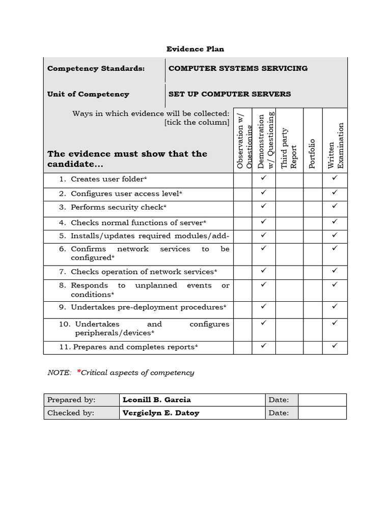 1 PTS Evidence Plan | PDF
