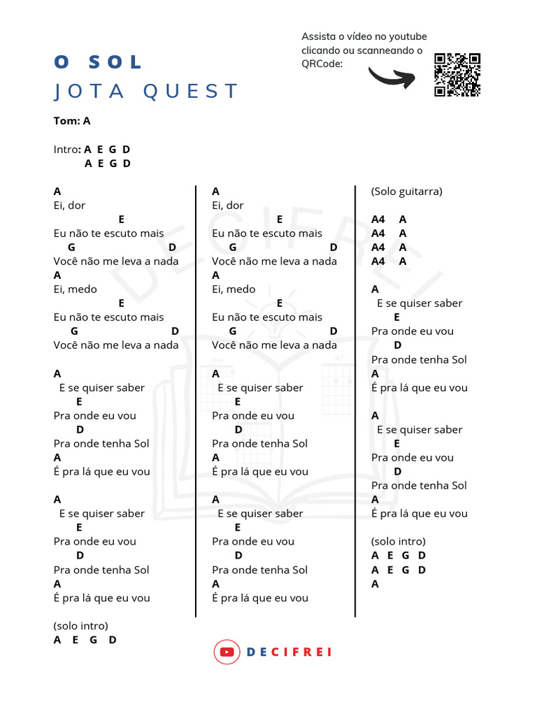 O Sol - Jota Quest - Cifra Fácil | PDF