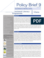 Policy Brief 9: National Functional Literacy Programme Ghana