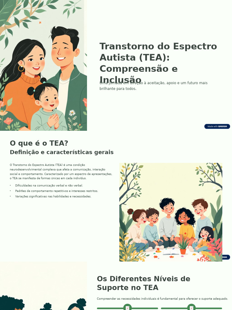 Entendendo o Transtorno do Espectro Autista | PDF | Autismo | Ciências ...