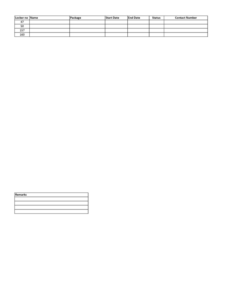 Remaining Locker Record | PDF