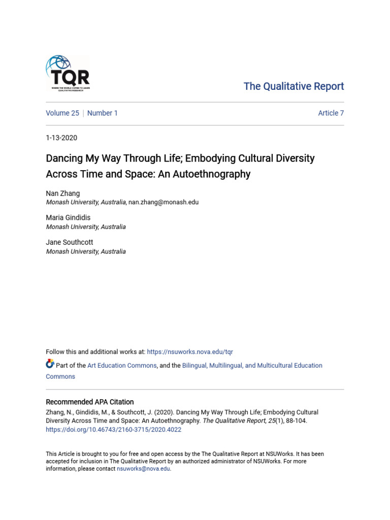 Visual Reference: Dancing My Way Through Life Embodying Cultural Diversity Across