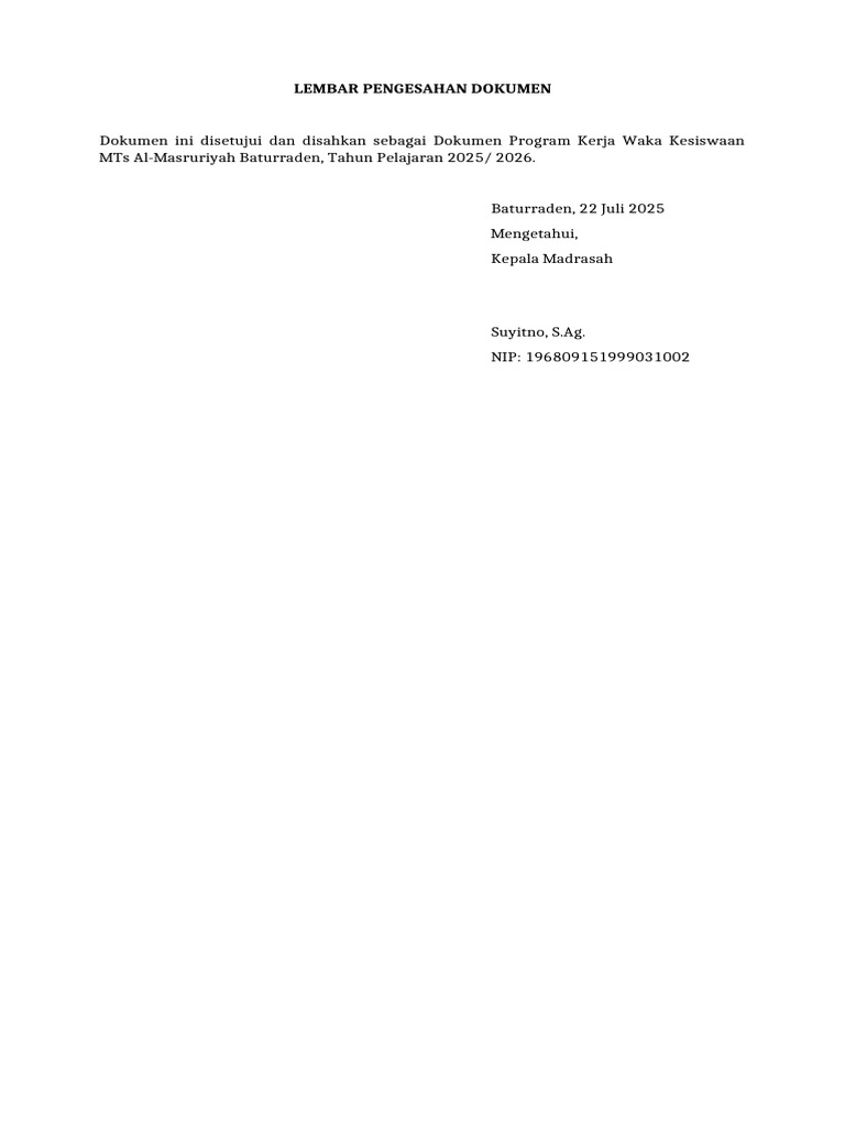 LEMBAR PENGESAHAN | PDF