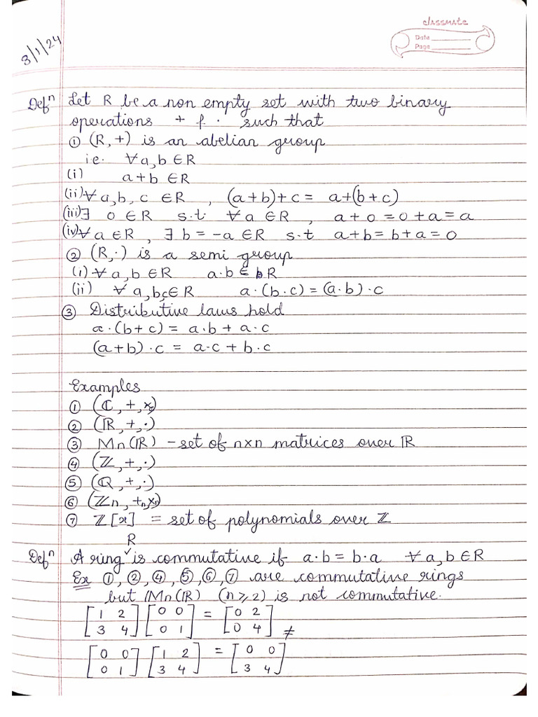 Ring Notes | PDF