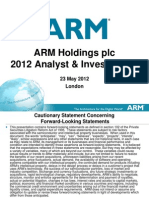 ARM Holdings PLC 2012 Analyst & Investor Day: 23 May 2012 London