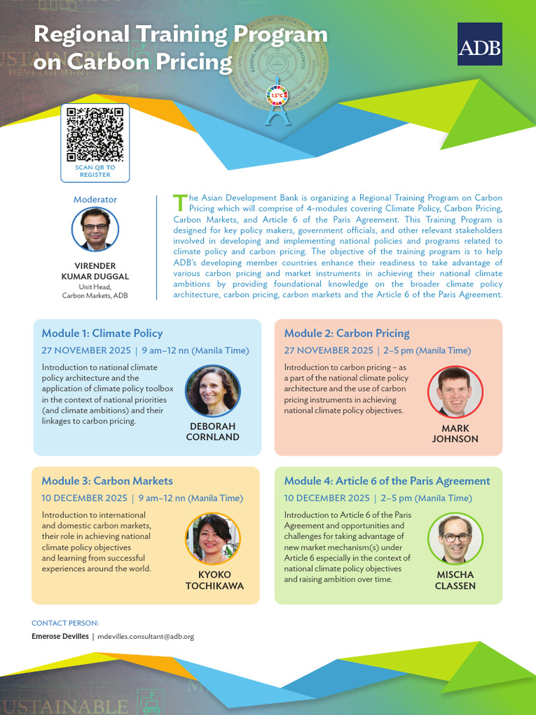 2025 Regional Training Program On Carbon Pricing 20nov | PDF | Politics ...