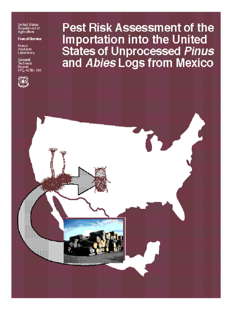 Pest Risk Assesment Pinus and Abies Logs From Mexico | PDF | Pest ...