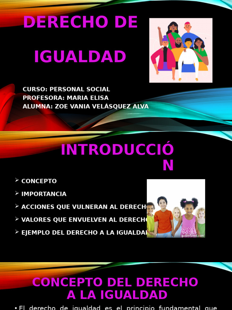 Derecho de Igualdad: Conceptos y Valores | PDF | Igualdad social ...
