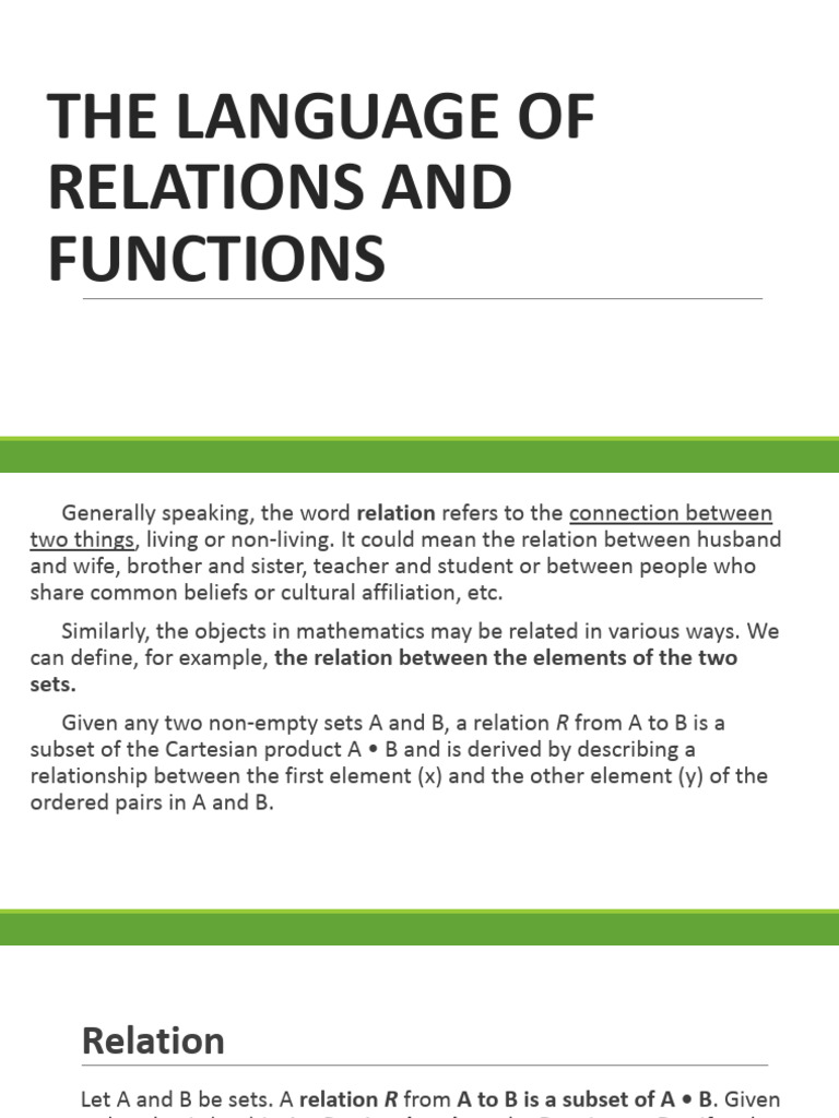 Understanding Relations and Functions | PDF | Function (Mathematics ...