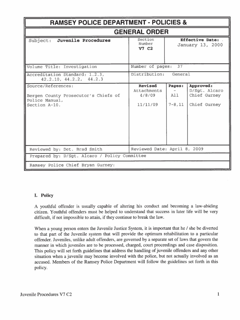 Juvenile Policies Juvenile Delinquency Miranda Warning