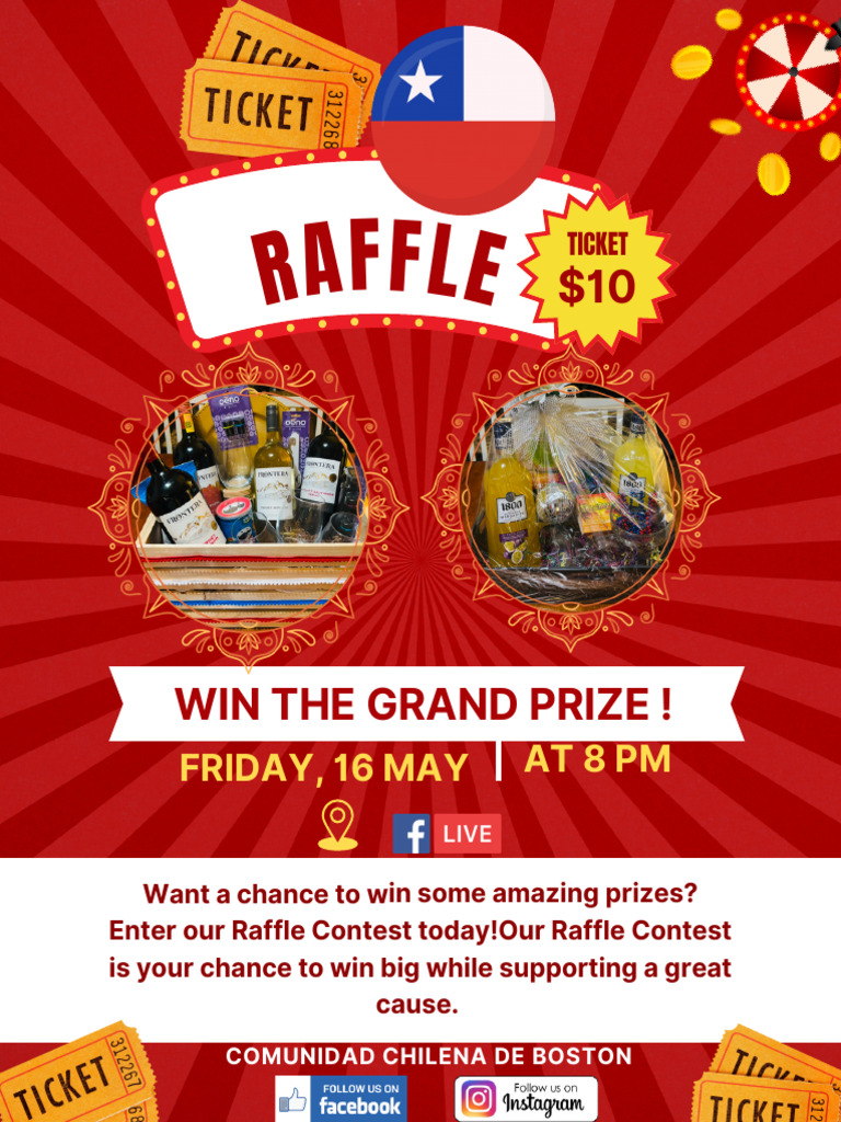 Red and Yellow Illustrated Christmas Raffle Contest Flyer 2 | PDF